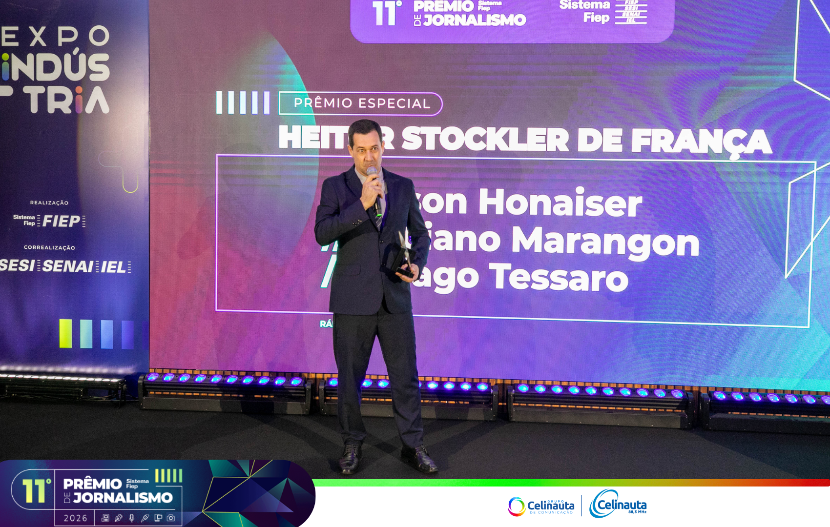 Rádio Celinauta brilha no Prêmio Sistema Fiep de Jornalismo e conquista a principal premiação da noite